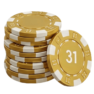 Gold casino chips illustration