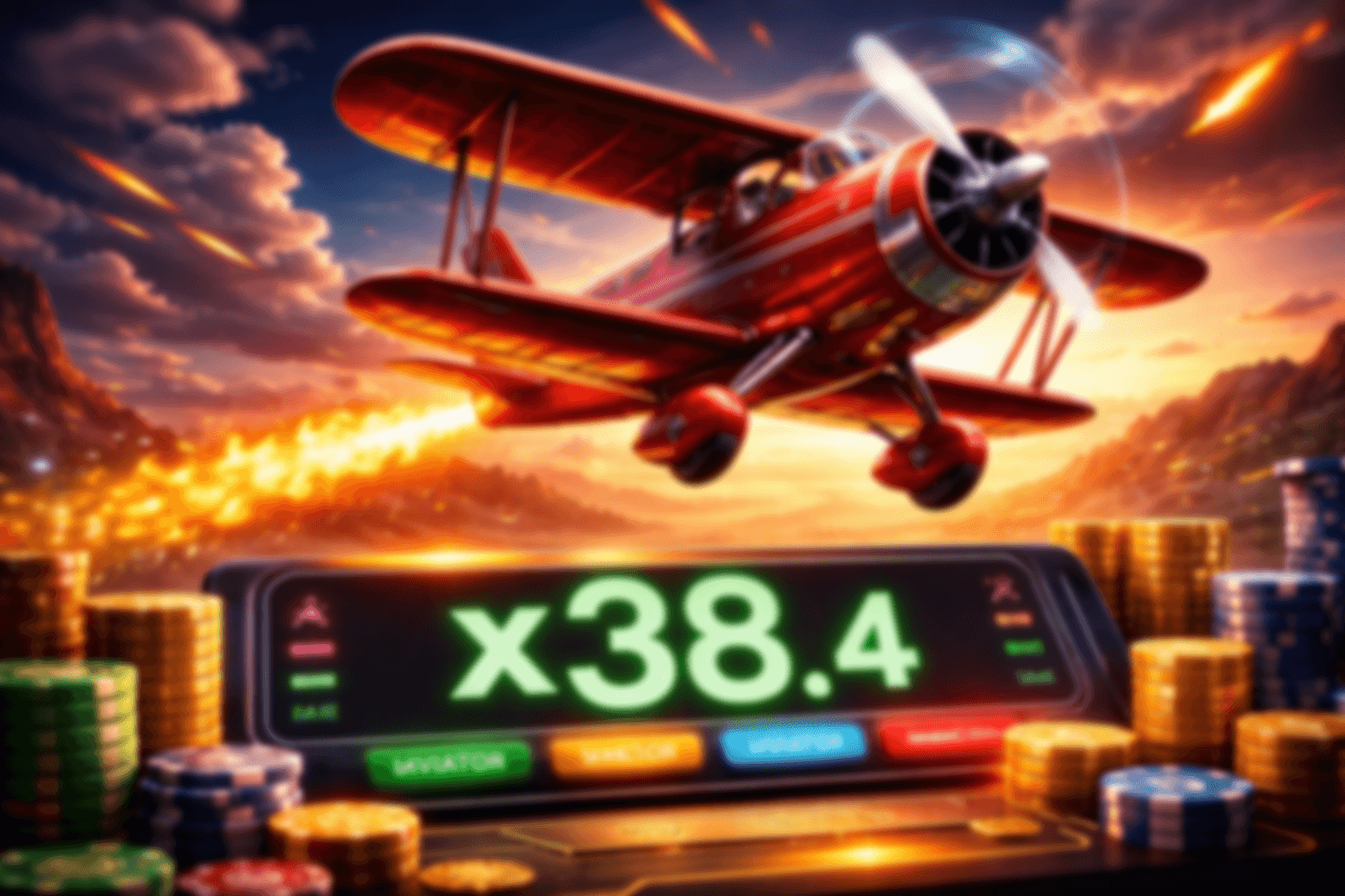 Aviator crash game interface with rising multiplier