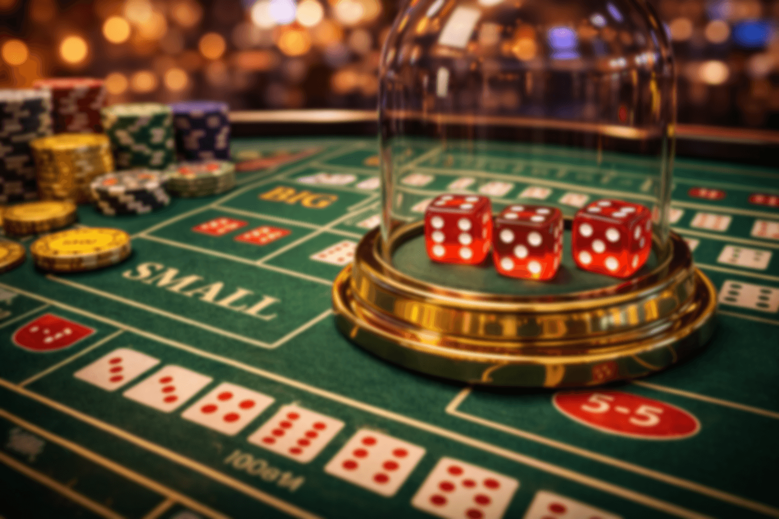 Sic Bo dice and betting layout