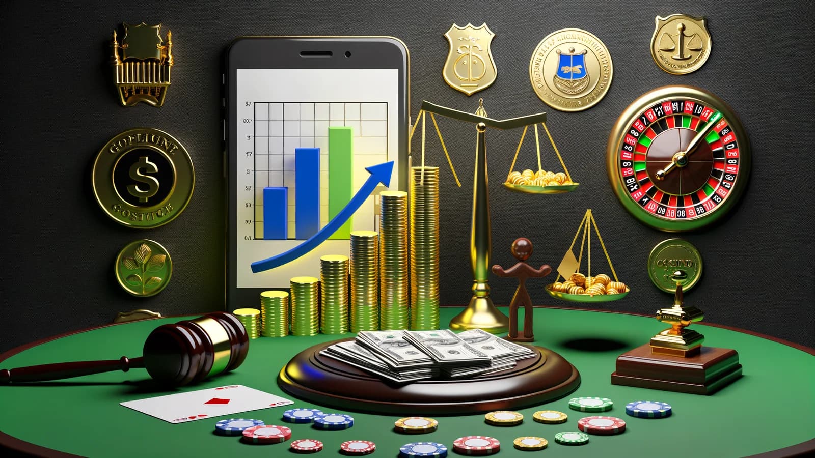 Editorial illustration: Brazil Redirects Gambling Tax Revenue to Public Security in New Legislation