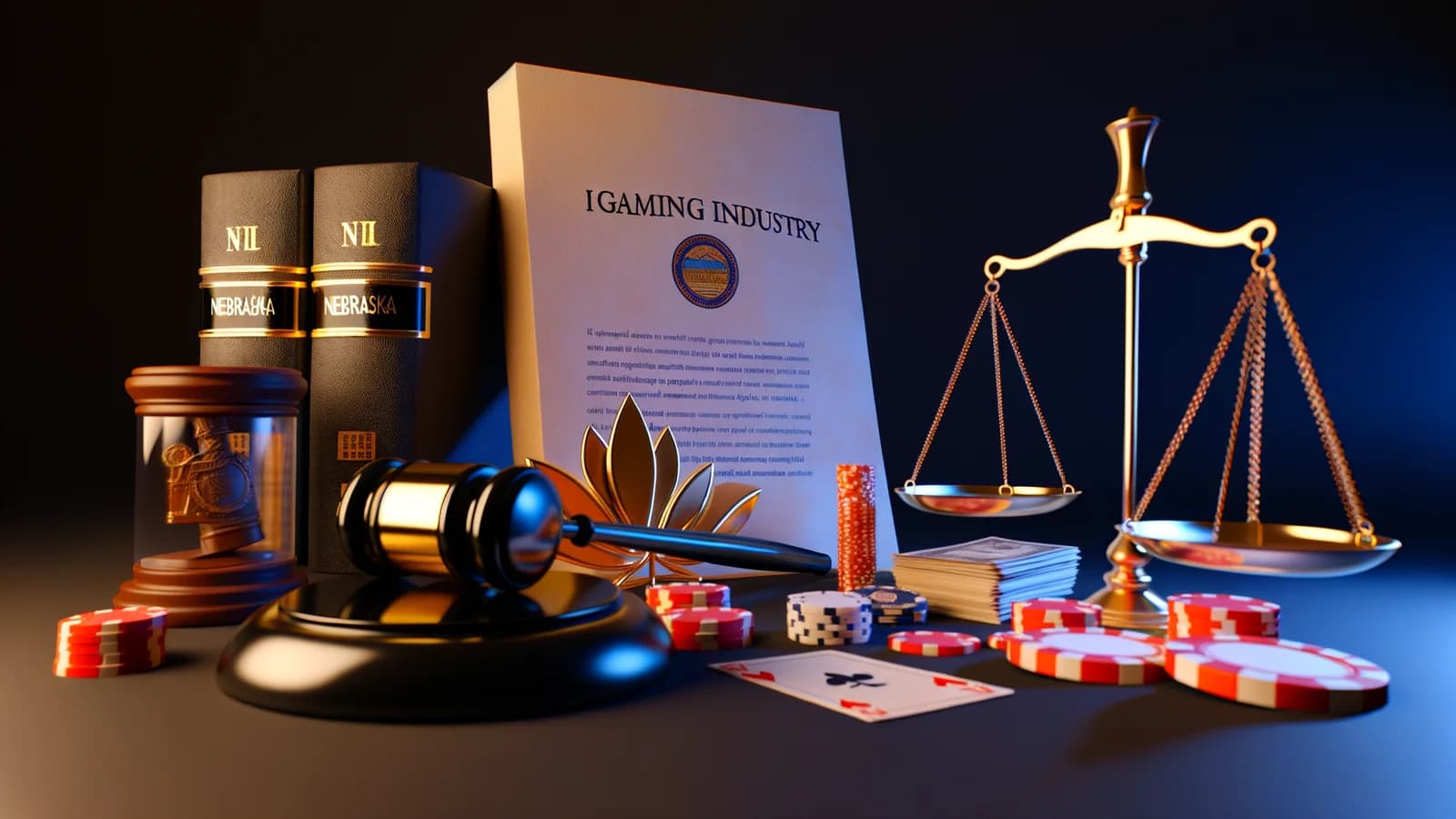 Editorial illustration: Nebraska Moves Closer to Online Sports Betting Vote in 2026