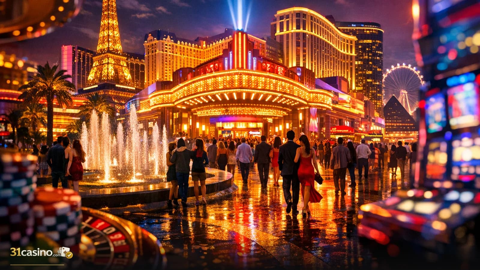 31Casino editorial news image for industry: Nevada Casino Revenue and Las Vegas Tourism Show Gains in February 2024