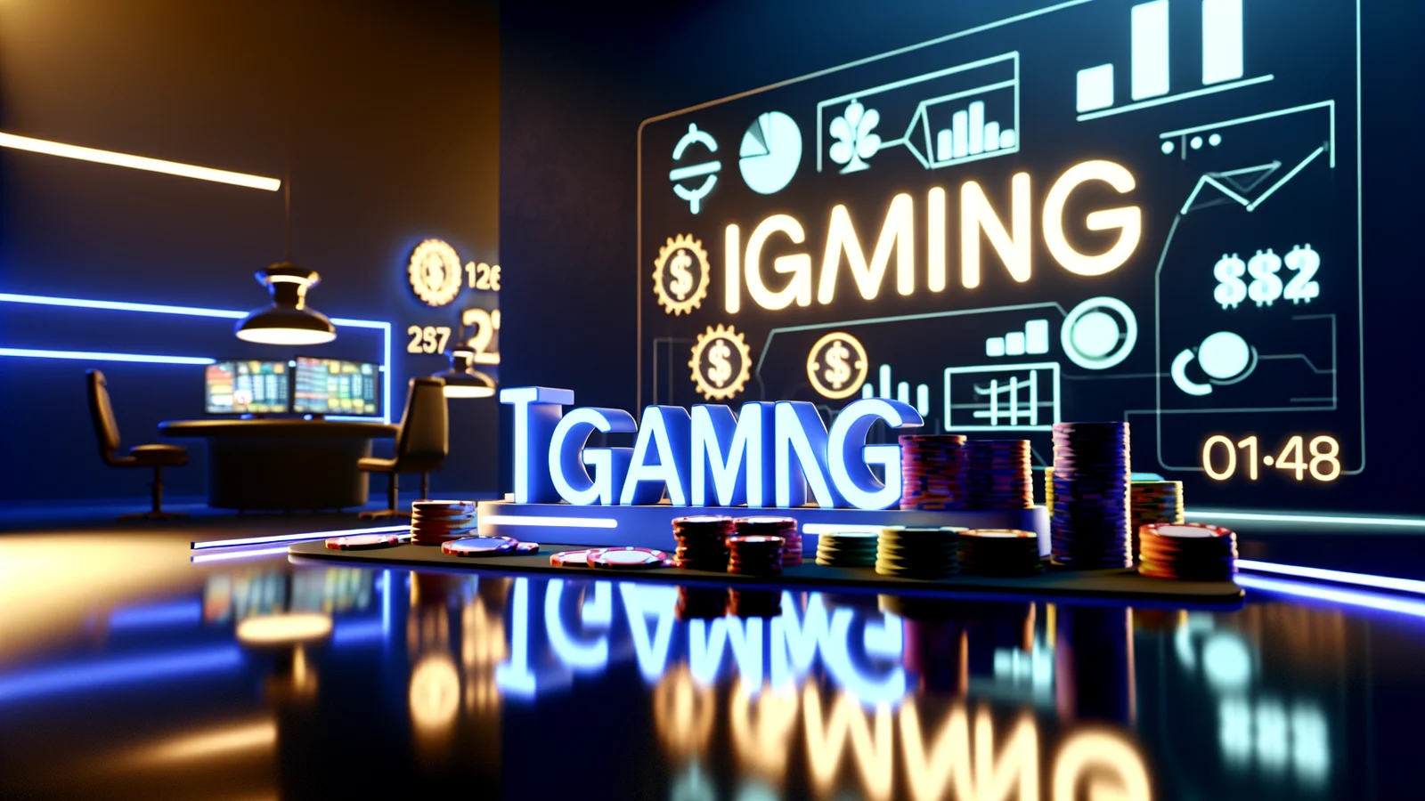 Editorial illustration: New Jersey Sees Online Gambling Revenue Surpass Physical Casinos for Third Month