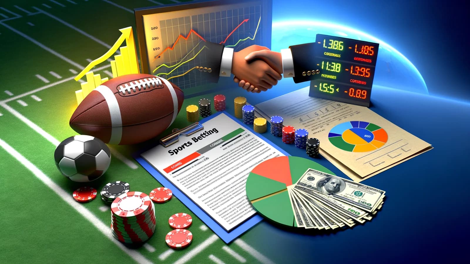 Editorial illustration: Sportradar’s 2025 IMG Arena Acquisition Set to Drive Growth in Sports Data