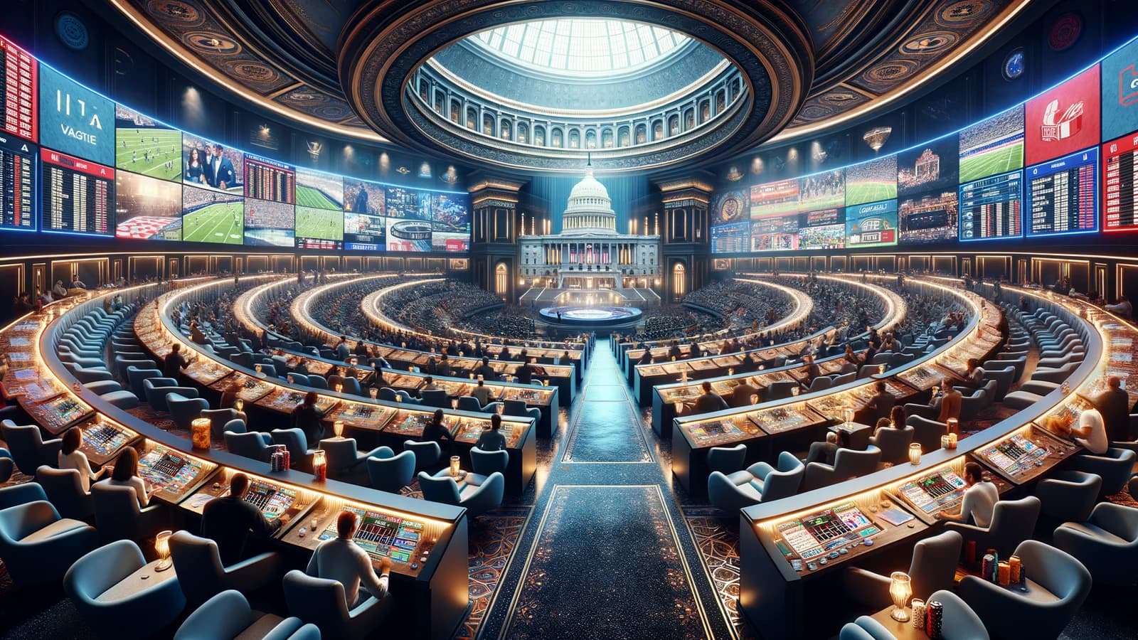 Editorial illustration: US Senators Propose Bill to Ban Sports Betting Contracts on Prediction Markets